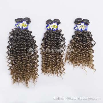 Adorable hot sale faked Hair Water Wave 6 pieces/lot synthetic Hair Weaves Wet and Wavy Natural curly ombre